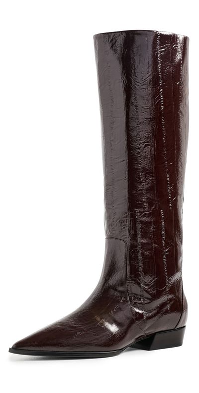 Black Suede Studio Black Suede Studio Aero 25 Boots Brown Eel Printed Leather