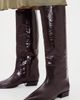 Black Suede Studio Black Suede Studio Aero 25 Boots Brown Eel Printed Leather - 3