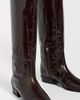 Black Suede Studio Black Suede Studio Aero 25 Boots Brown Eel Printed Leather - 5