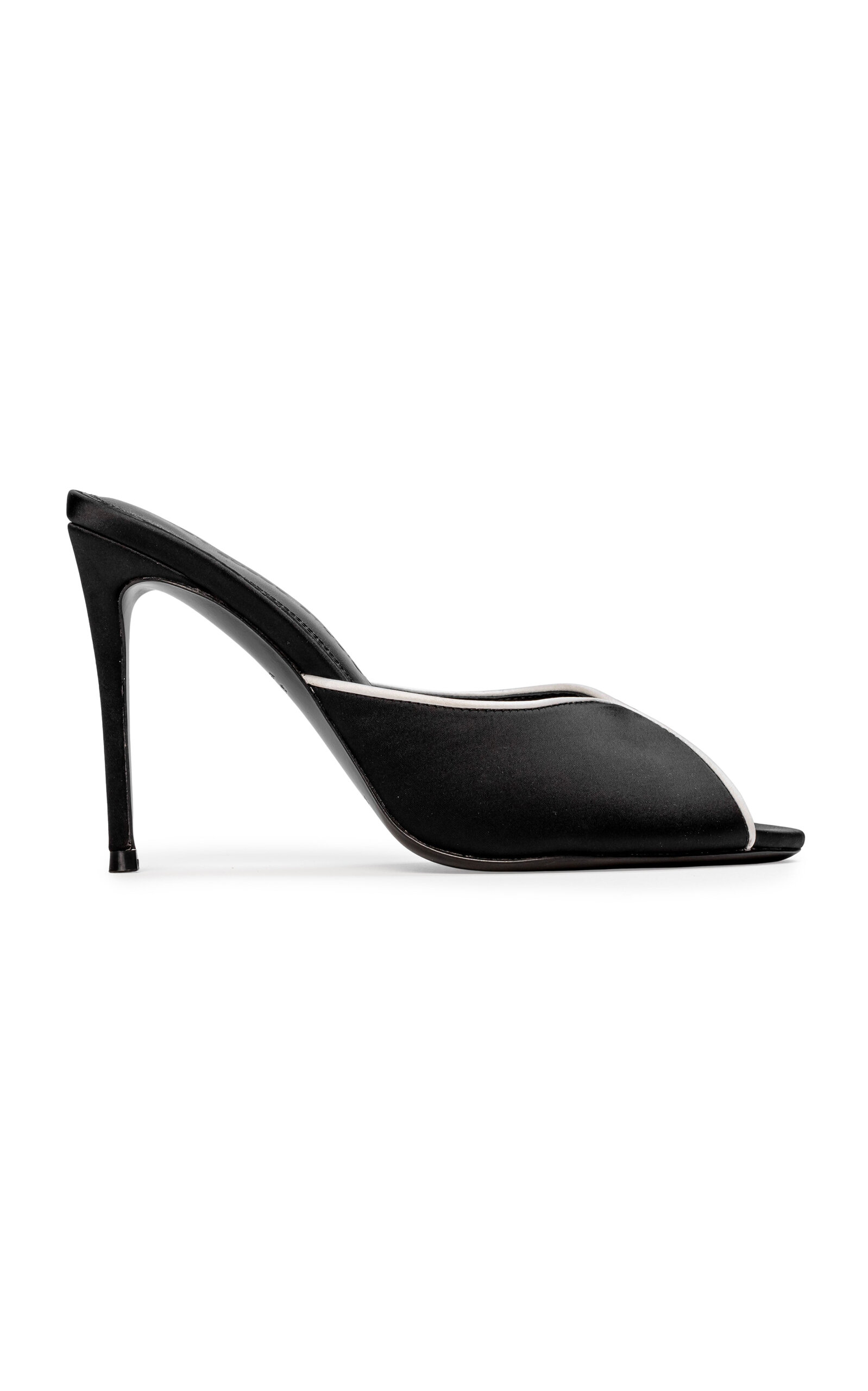 Black Suede Studio Black Suede Studio Amelia Satin Mules