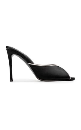 Black Suede Studio Black Suede Studio Amelia Satin Mules