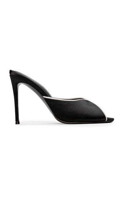 Black Suede Studio Black Suede Studio Amelia Satin Mules