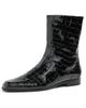Black Suede Studio Black Suede Studio Aries Booties BLACK CROC PATENT LEATHER - 1