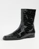 Black Suede Studio Black Suede Studio Aries Booties BLACK CROC PATENT LEATHER - 2