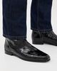 Black Suede Studio Black Suede Studio Aries Booties BLACK CROC PATENT LEATHER - 3