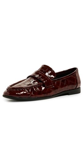 Black Suede Studio Black Suede Studio Arrow Loafers Cinnamon Croc Patent Leather