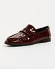 Black Suede Studio Black Suede Studio Arrow Loafers Cinnamon Croc Patent Leather - 2