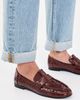 Black Suede Studio Black Suede Studio Arrow Loafers Cinnamon Croc Patent Leather - 3