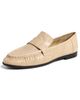 Black Suede Studio Black Suede Studio Arrow Loafers Latte Eel Printed Leather - 1