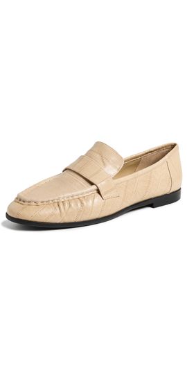 Black Suede Studio Black Suede Studio Arrow Loafers Latte Eel Printed Leather