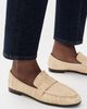 Black Suede Studio Black Suede Studio Arrow Loafers Latte Eel Printed Leather - 3