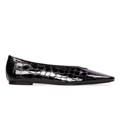 BLACK SUEDE STUDIO BLACK SUEDE STUDIO Ayra Croc Ballerina