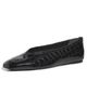 Black Suede Studio Black Suede Studio Ayra Flats Black Croc Patent Leather - 1