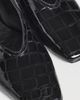 Black Suede Studio Black Suede Studio Ayra Flats Black Croc Patent Leather - 6