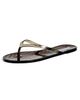 Black Suede Studio Black Suede Studio Crystal Jelly Flip Flops Brown Zebra/Black - 1