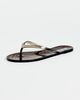 Black Suede Studio Black Suede Studio Crystal Jelly Flip Flops Brown Zebra/Black - 2