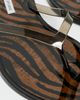 Black Suede Studio Black Suede Studio Crystal Jelly Flip Flops Brown Zebra/Black - 6