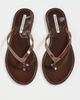 Black Suede Studio Black Suede Studio Crystal Jelly Flip Flops Chestnut - 5