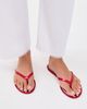 Black Suede Studio Black Suede Studio Crystal Jelly Flip Flops Red Stripe - 3