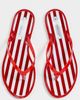 Black Suede Studio Black Suede Studio Crystal Jelly Flip Flops Red Stripe - 5
