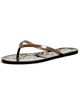 Black Suede Studio Black Suede Studio Crystal Jelly Flip Flops Snake/Brown - 1