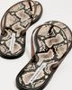 Black Suede Studio Black Suede Studio Crystal Jelly Flip Flops Snake/Brown - 4