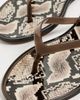 Black Suede Studio Black Suede Studio Crystal Jelly Flip Flops Snake/Brown - 6