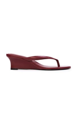 Black Suede Studio Black Suede Studio Easy Leather Wedges