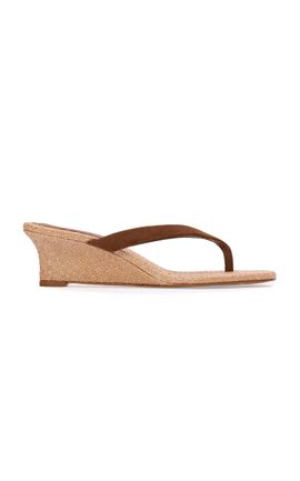 Black Suede Studio Black Suede Studio Easy Metallic Leather Mules