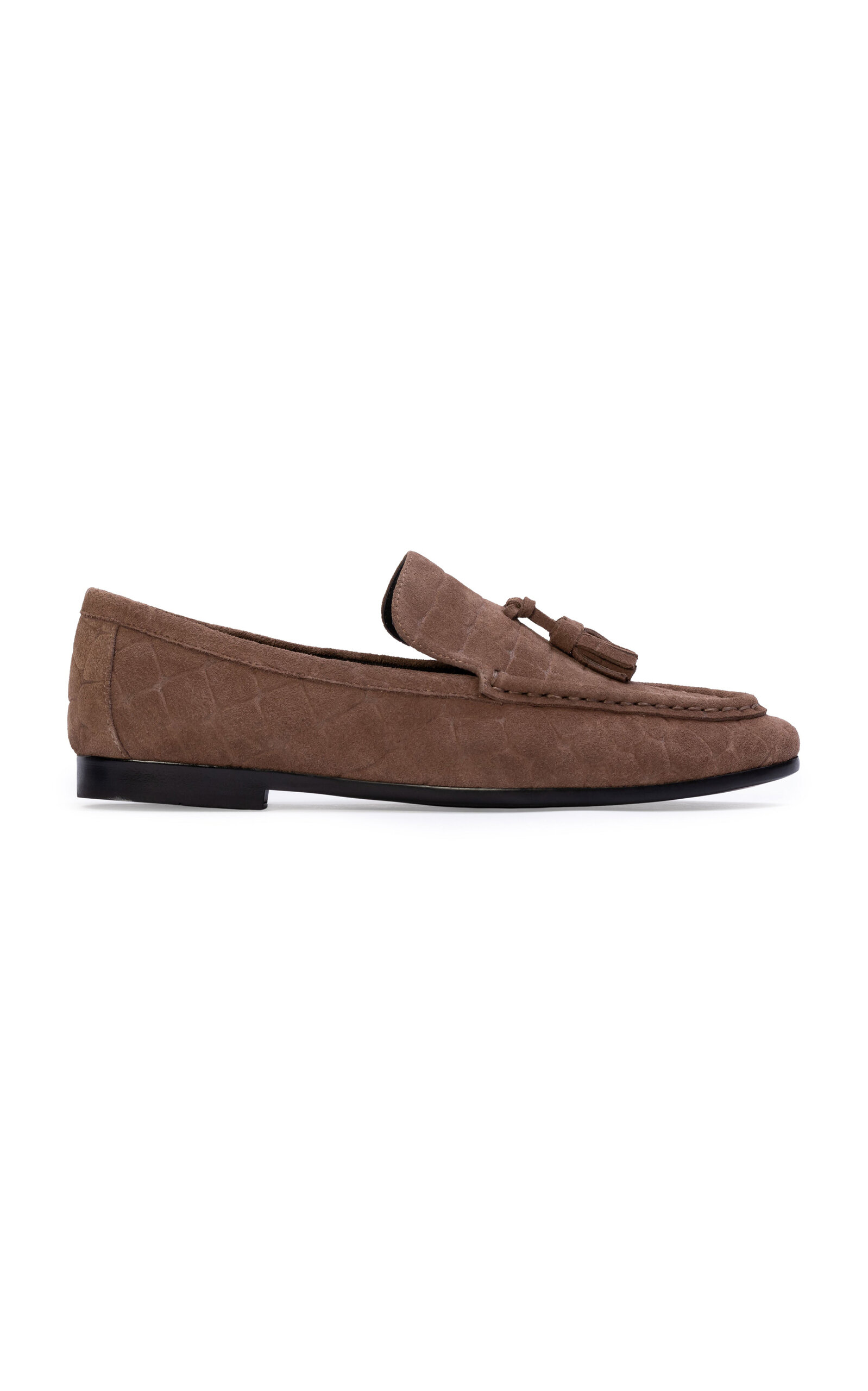 Black Suede Studio Black Suede Studio Finn CrocSuede Loafers