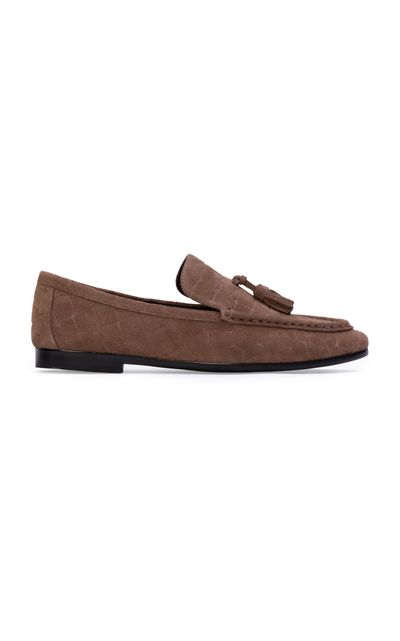 Black Suede Studio Black Suede Studio Finn CrocSuede Loafers