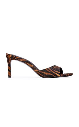 Black Suede Studio Black Suede Studio Freddie Zebra Pony Hair Mules