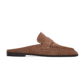 BLACK SUEDE STUDIO BLACK SUEDE STUDIO Gabby Croc Backless Loafer