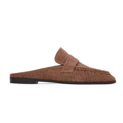 BLACK SUEDE STUDIO BLACK SUEDE STUDIO Gabby Croc Backless Loafer