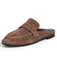 Black Suede Studio Black Suede Studio Gabby Mules Brown Croc Suede - 1