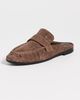 Black Suede Studio Black Suede Studio Gabby Mules Brown Croc Suede - 2