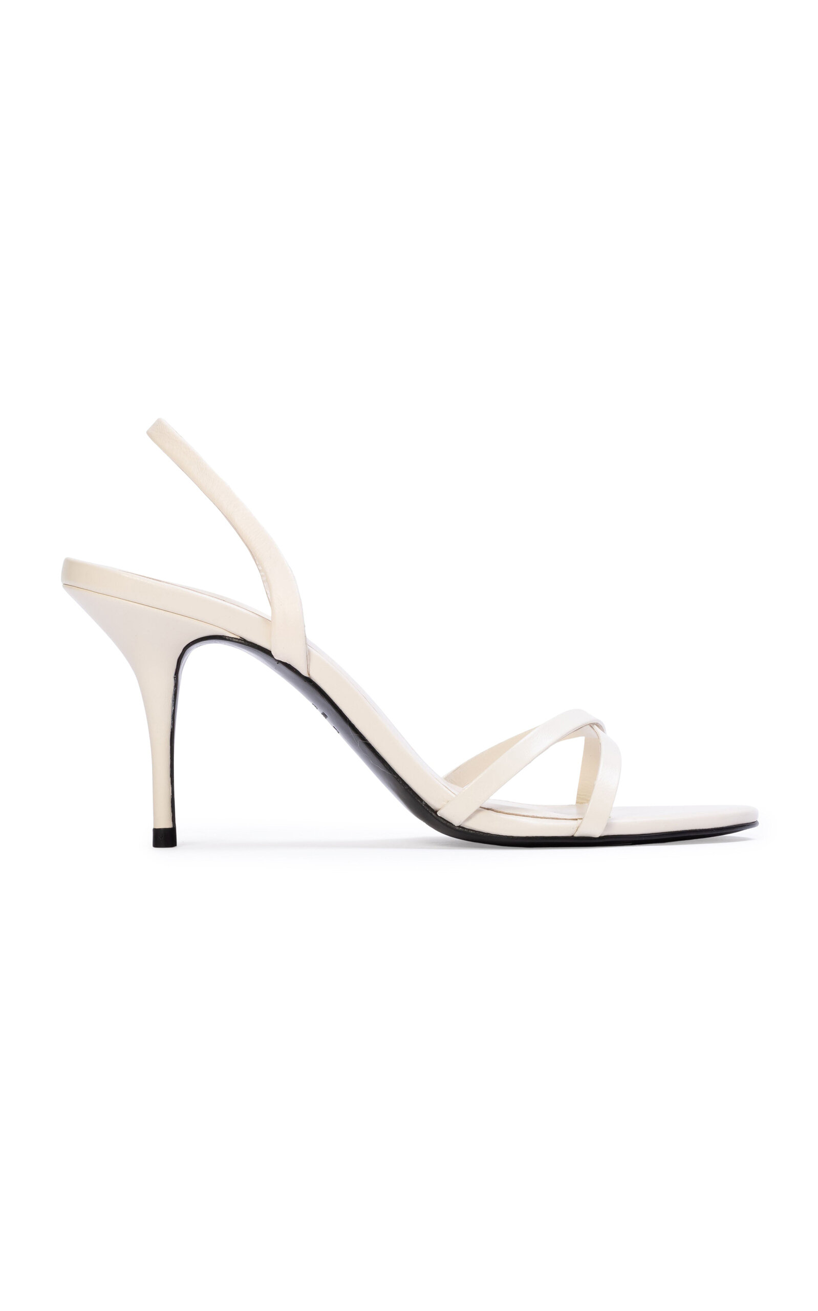 Black Suede Studio Black Suede Studio Jolla Leather Slingback Sandals