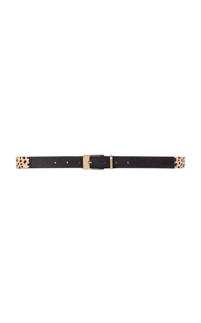 Black Suede Studio Black Suede Studio Legend Cheetah Pony Hair Belt