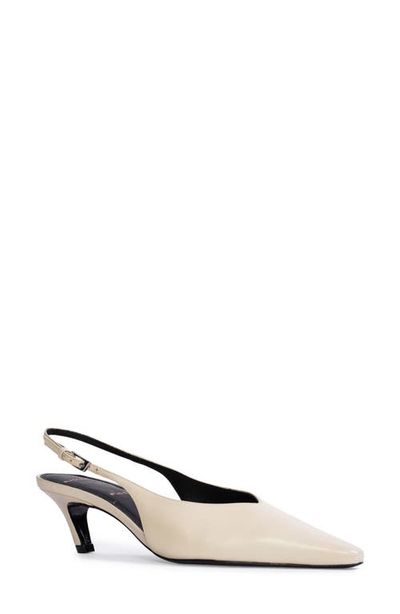BLACK SUEDE STUDIO BLACK SUEDE STUDIO Lou Slingback Pointed Toe Kitten Heel Pump