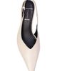 BLACK SUEDE STUDIO BLACK SUEDE STUDIO Lou Slingback Pointed Toe Kitten Heel Pump - 5