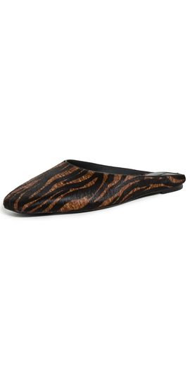 Black Suede Studio Black Suede Studio Lucia Flats Brown Zebra Pony Hair