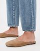 Black Suede Studio Black Suede Studio Lucia Slip On Flats Latte Suede - 3