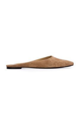 Black Suede Studio Black Suede Studio Lucia Suede Ballerina Flats
