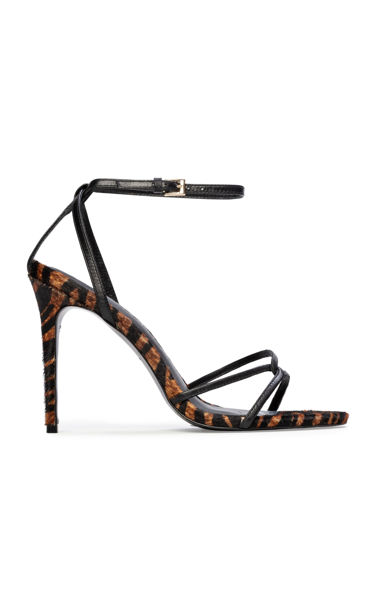 Black Suede Studio Black Suede Studio Miley Zebra Pony Hair Sandals