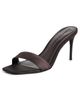 Black Suede Studio Black Suede Studio Naomi Satin Mules Cacao Satin - 1