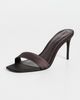Black Suede Studio Black Suede Studio Naomi Satin Mules Cacao Satin - 2