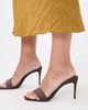 Black Suede Studio Black Suede Studio Naomi Satin Mules Cacao Satin - 3
