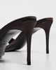 Black Suede Studio Black Suede Studio Naomi Satin Mules Cacao Satin - 4