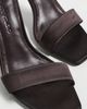 Black Suede Studio Black Suede Studio Naomi Satin Mules Cacao Satin - 6