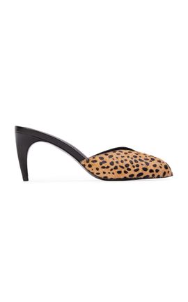 Black Suede Studio Black Suede Studio Noa Cheetah Pony Hair Mules